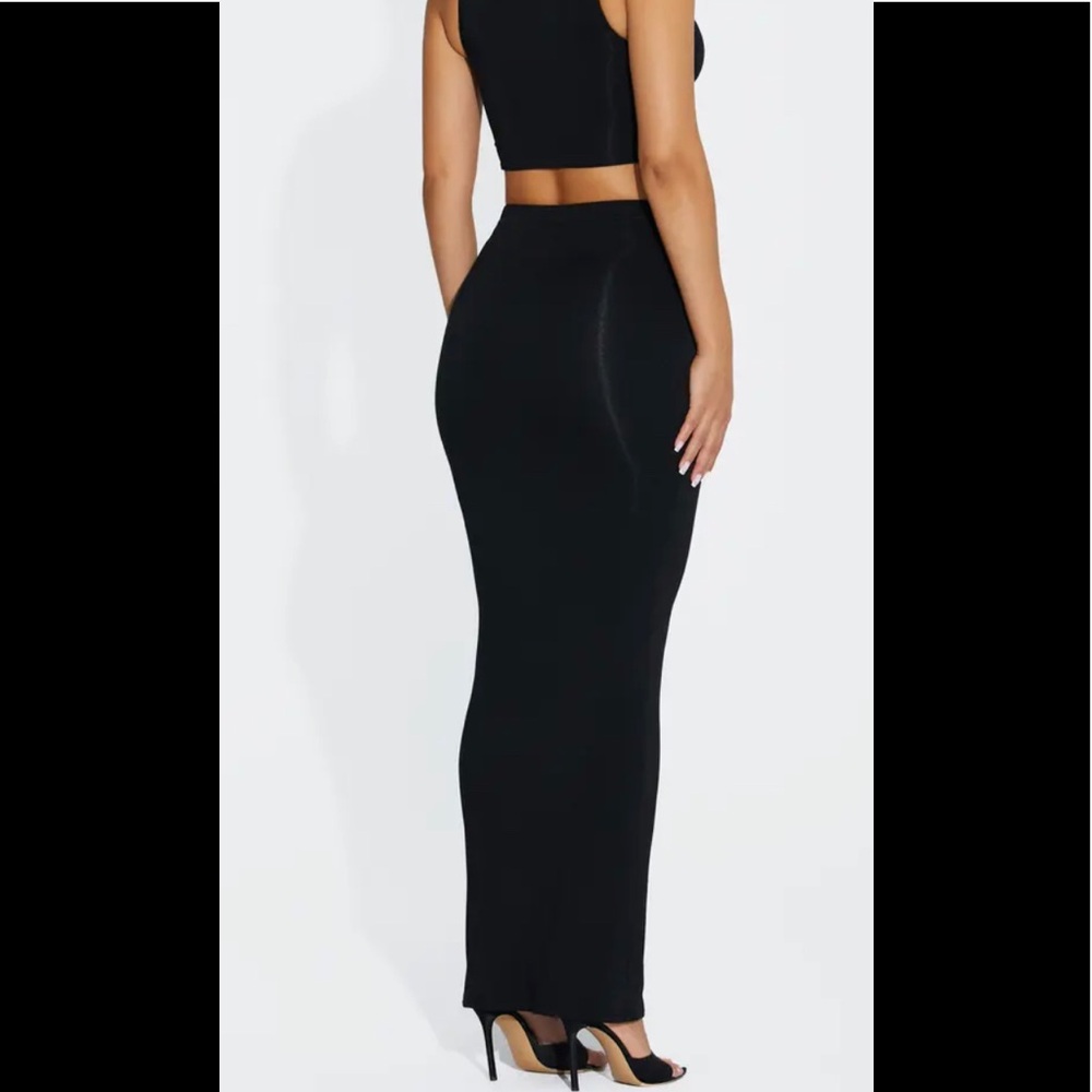 Naked wardrobe High Waist Maxi Skirt